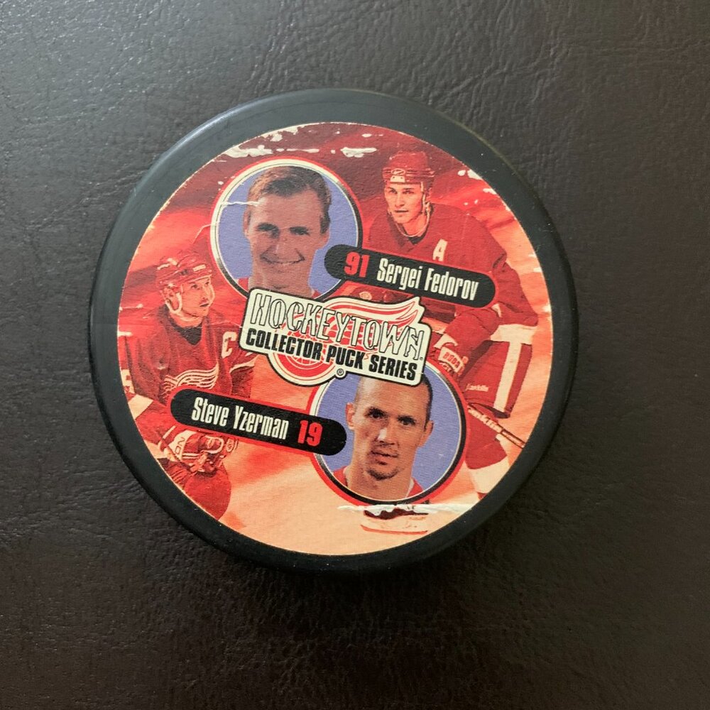 hockey puck    just for the memories      NOT PERFECT  see photos   SOLD AS IS
